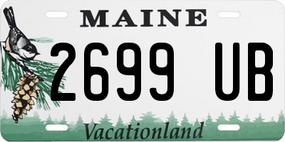 ME license plate 2699UB