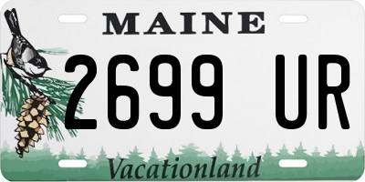 ME license plate 2699UR