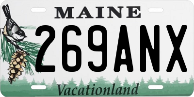 ME license plate 269ANX