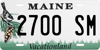 ME license plate 2700SM