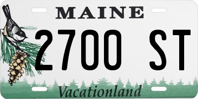 ME license plate 2700ST