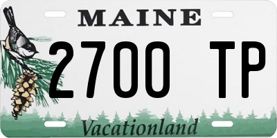 ME license plate 2700TP