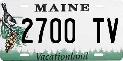 ME license plate 2700TV