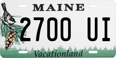 ME license plate 2700UI