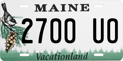 ME license plate 2700UO