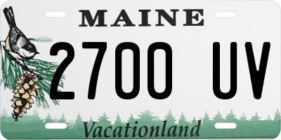 ME license plate 2700UV
