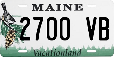 ME license plate 2700VB