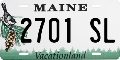 ME license plate 2701SL
