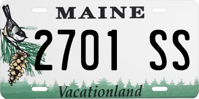ME license plate 2701SS