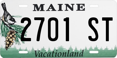 ME license plate 2701ST