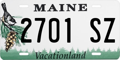 ME license plate 2701SZ