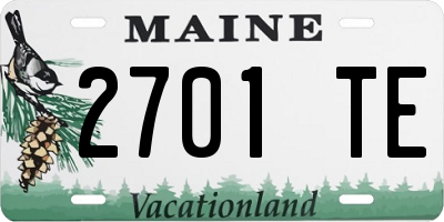 ME license plate 2701TE