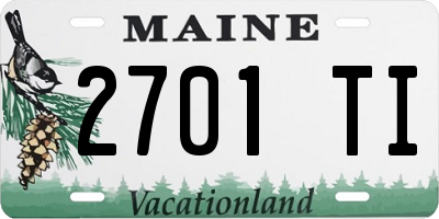 ME license plate 2701TI