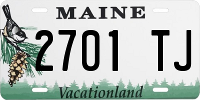 ME license plate 2701TJ