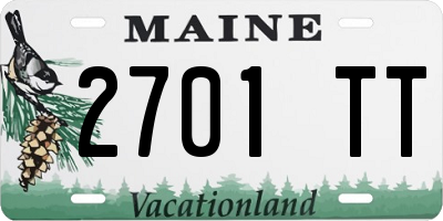 ME license plate 2701TT
