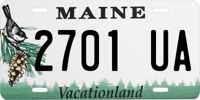 ME license plate 2701UA