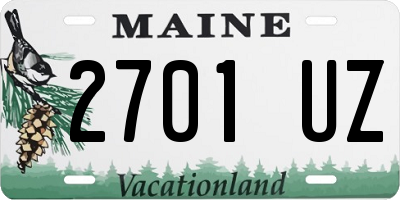 ME license plate 2701UZ