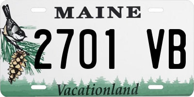 ME license plate 2701VB