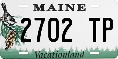 ME license plate 2702TP
