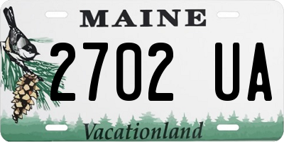 ME license plate 2702UA