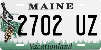 ME license plate 2702UZ