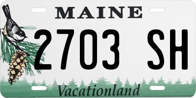 ME license plate 2703SH