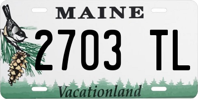 ME license plate 2703TL