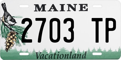 ME license plate 2703TP