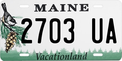ME license plate 2703UA