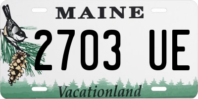 ME license plate 2703UE