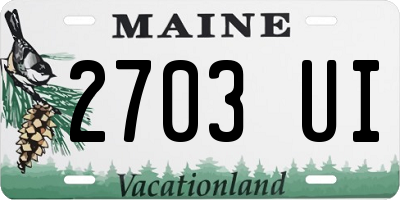 ME license plate 2703UI