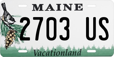 ME license plate 2703US