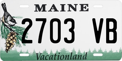 ME license plate 2703VB