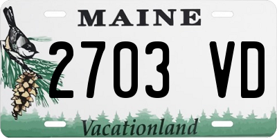 ME license plate 2703VD