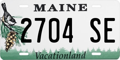 ME license plate 2704SE