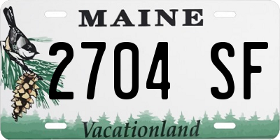 ME license plate 2704SF
