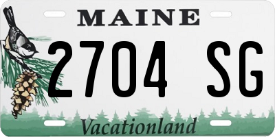 ME license plate 2704SG