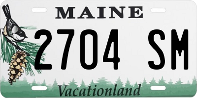 ME license plate 2704SM