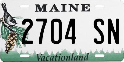 ME license plate 2704SN