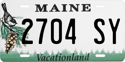 ME license plate 2704SY