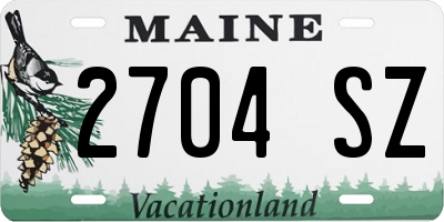 ME license plate 2704SZ