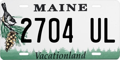 ME license plate 2704UL