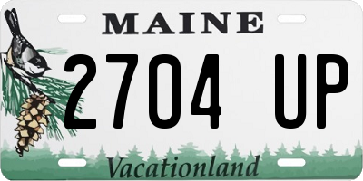 ME license plate 2704UP
