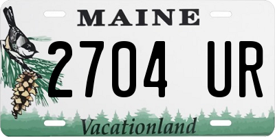 ME license plate 2704UR