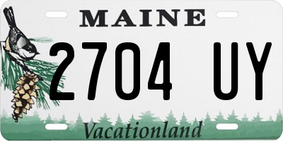 ME license plate 2704UY