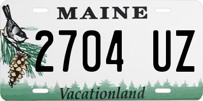 ME license plate 2704UZ