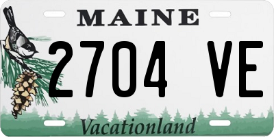 ME license plate 2704VE