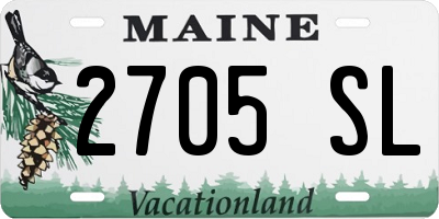 ME license plate 2705SL