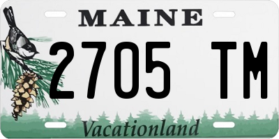 ME license plate 2705TM