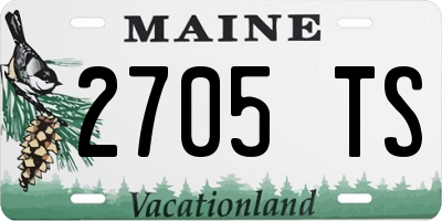 ME license plate 2705TS